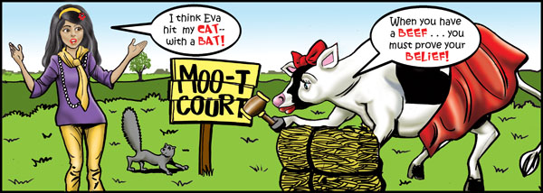 cow comic strip features a wise cow